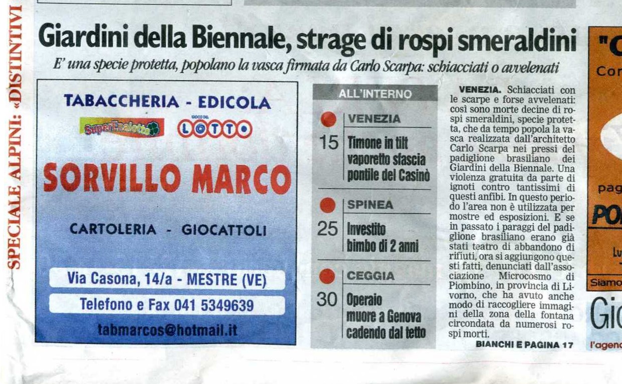 strage rospi smeraldini